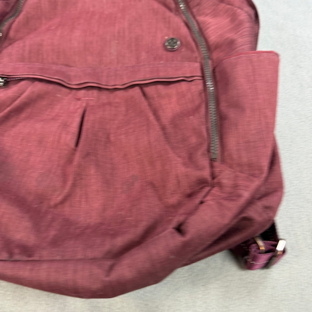 Lululemon Athletica Backpack Maroon Heathered Laptop Bag Commuter Travel - Picture 3 of 10